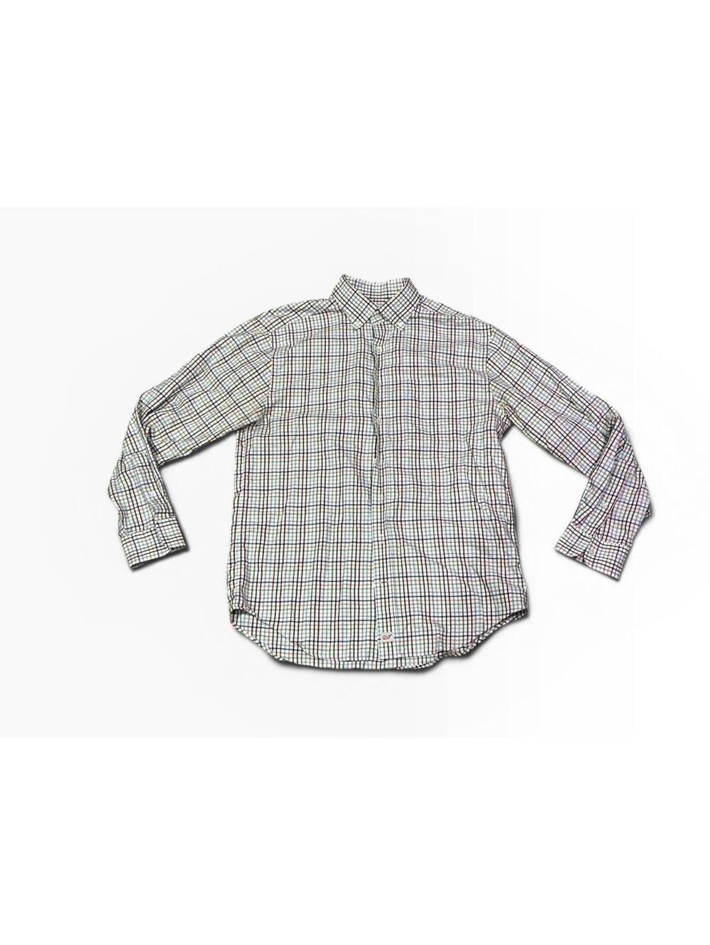 Vineyard Vines Classic Fit Murray Shirt Mens Medium White Red Plaid Long Sleeve